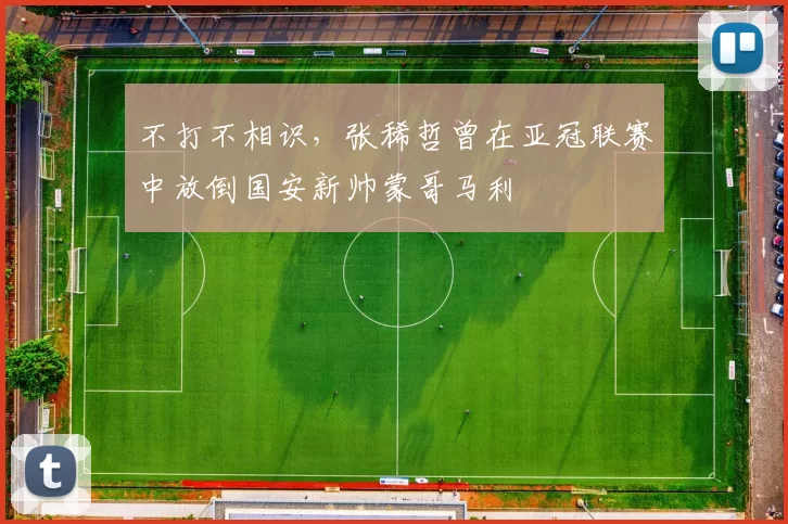 不打不相识,张稀哲曾在亚冠联赛中放倒国安新帅蒙哥马利